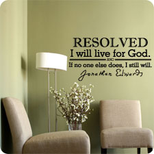 Resolved: To Live for God - Wall Art