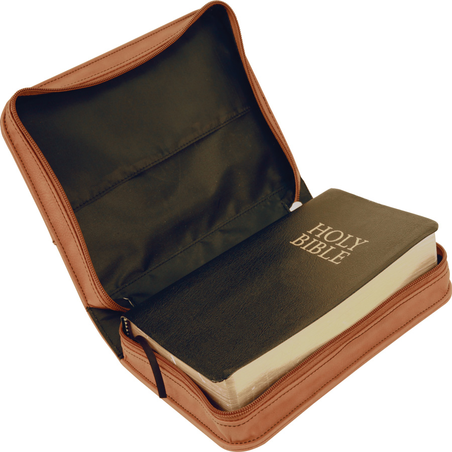 Jesus The Way Truth Black 7 x 10 Embossed Leather Like Vinyl Bible Cover Case with Handle Medium