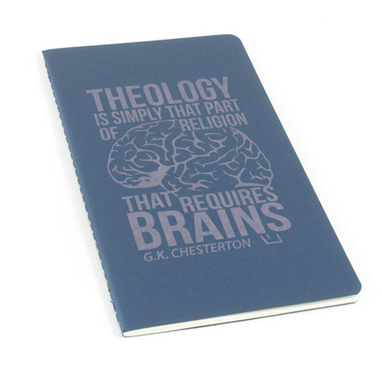 Theology Requires Brains Laser Etched Moleskine Journal