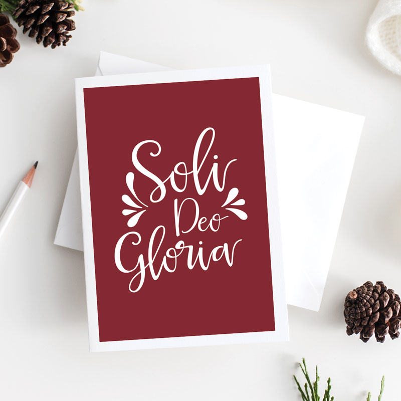 Soli Deo Gloria Greeting Card #1