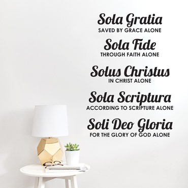 The Five Solas Vinyl Wall Statement