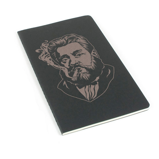 Charles Spurgeon Smoking a Cigar Laser Etched Moleskine Journal