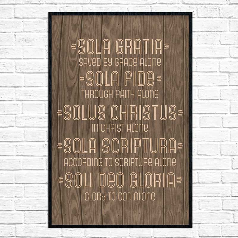 The Five Solas - Poster Print