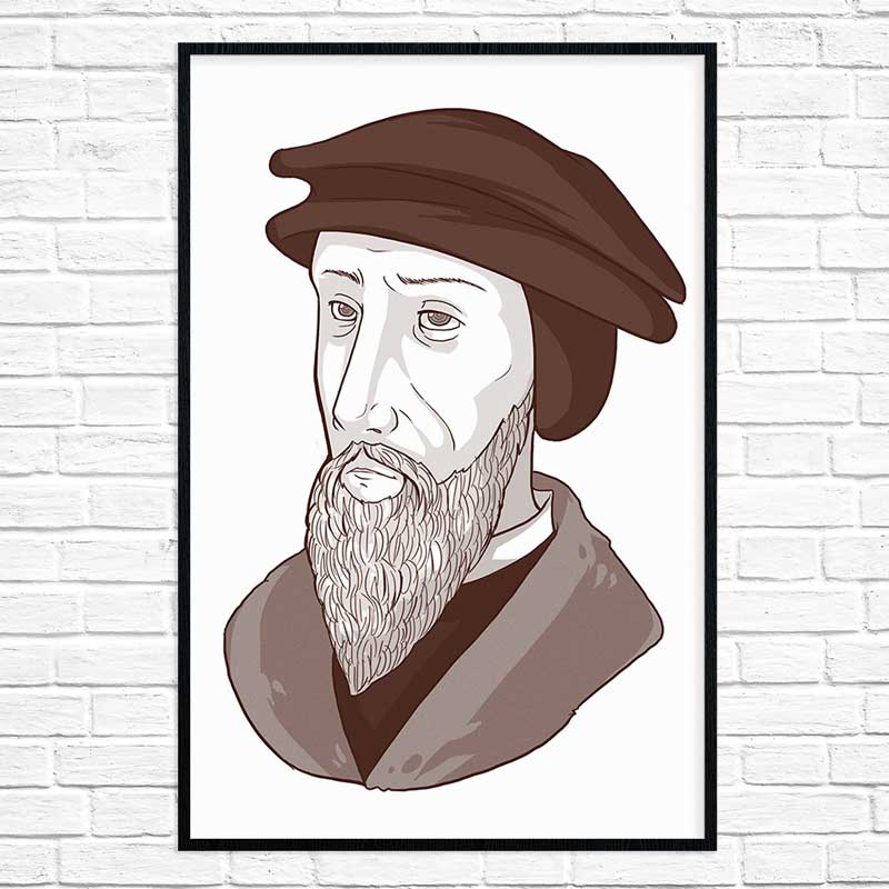 John Calvin Portrait- Poster Print